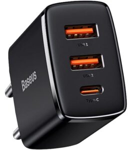 Carregador Baseus Triplo Mini Turbo