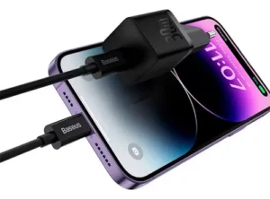 Carregador de Parede Turbo 30W GaN5 Baseus Para Notebooks e Celulares (Preto)